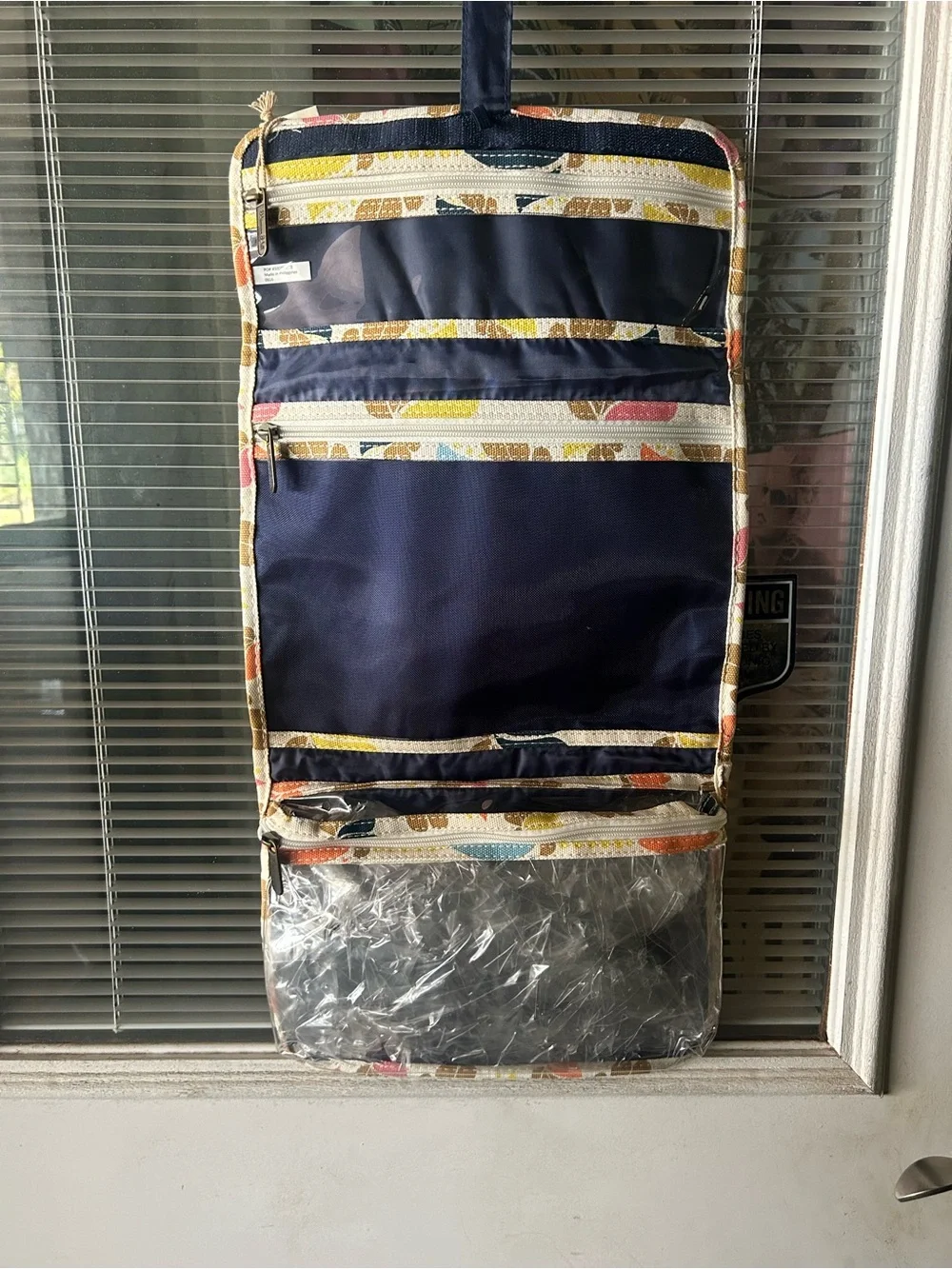 Primrose Hill Floral Hanging Organizer in Multi Yellow & Blue
